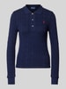 Polo Ralph Lauren Strickpullover mit Polokragen Dunkelblau