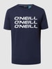 ONeill T-shirt van katoen, model 'Triple Stack'  Marineblauw