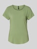 Vero Moda T-shirt z zaokrąglonym dołem model ‘BELLA’ Oliwkowy