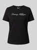 Tommy Hilfiger T-Shirt mit Label-Stitching Black