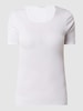 Hanro T-shirt van katoen, model 'Cotton Seamless' Wit