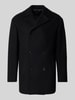 Matinique Lange jas van wolmix, model 'BURNLEY' Zwart