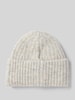 American Vintage Strickmütze mit breitem Bund Modell 'EAST' Hellgrau Melange