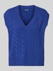 Polo Ralph Lauren Strickpullunder mit Zopfmuster Blau