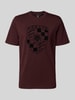 Antony Morato T-shirt met labelprint Bordeaux