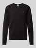 CK Calvin Klein Gebreide pullover met labelstitching Zwart