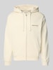 Jack & Jones Sweatjacke mit Känguru-Tasche und Reißverschluss Offwhite