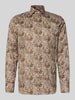 OLYMP SIGNATURE SLIM FIT Slim fit zakelijk overhemd met kentkraag, model 'Savio' Beige