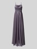 TROYDEN COLLECTION Abendkleid mit Wasserfall-Ausschnitt Flieder Melange