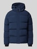 Pepe Jeans Regular Fit Steppjacke mit abnehmbarer Kapuze Modell 'JOBIAS' Marine