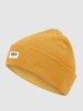 MOSS COPENHAGEN Czapka beanie z naszywką z logo model ‘Mojo’ Żółty