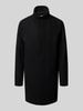 Jack & Jones Premium Lange jas van wolmix met opstaande kraag en steekzakken Zwart