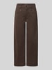 CAMBIO Regular Fit Barrel Jeans aus Baumwoll-Mix Modell 'ODELE' Dunkelbraun