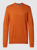 Christian Berg Men Gebreide pullover met ronde hals Donkeroranje gemêleerd