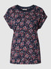Esprit T-shirt met gebloemd motief Marineblauw