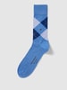 Burlington Socken mit Karomuster Modell 'MANCHESTER' Bleu