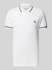 Calvin Klein Jeans Poloshirt mit Label-Stitching Weiss