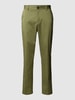 BOSS Regular Fit Anzughose im unifarbenen Design Modell 'Perin' Oliv