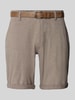 Redefined Rebel Regular Fit Bermudas mit Gesäßtaschen Modell 'NEBRASKA' Beige