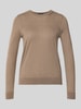 BOSS Regular Fit Pullover aus reiner Schurwolle Modell 'Ferpina' Taupe