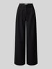 Only Spodnie o kroju regular fit z szeroką nogawką model ‘HATTIE’ Czarny