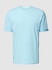 Drykorn T-Shirt mit geripptem Rundhalsausschnitt Modell 'THILO' Hellblau