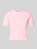 Topshop t-shirt z okrągłym dekoltem Mocnoróżowy
