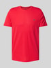 Christian Berg Men T-shirt met labelstitching Rood