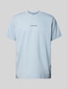 G-Star Raw T-shirt met labelprint Rookblauw