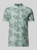 LERROS Slim Fit Poloshirt mit floralem Allover-Print Lind