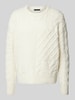 Tommy Hilfiger Gebreide pullover met structuurmotief Offwhite