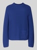 Oui Regular Fit Pullover aus reiner Baumwolle Modell 'Riya' Royal
