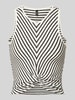 Only Slim fit tanktop met wikkellook, model 'SANDY' Wit