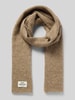 MADS NØRGAARD Schal mit Label-Detail Taupe Melange