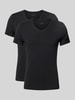 JOOP! Collection T-Shirt mit V-Ausschnitt im 2er-Pack BLACK