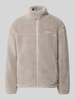 REVIEW Fleecejacke mit Label-Detail und Reißverschluss Hellgrau