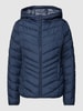 Tom Tailor Denim Gewatteerd jack met capuchon Marineblauw