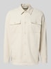 Casual Friday Regular Fit Hemdjacke aus Cord Modell 'MYLES' Offwhite