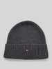 Tommy Hilfiger Muts van een mix van katoen en kasjmier  Antraciet