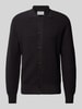 JAKE*S STUDIO MEN Strickjacke mit Strukturmuster Black