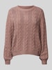 Only Gebreide pullover met ronde hals, model 'RUBINA' Oudroze