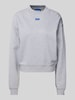 Hugo Blue Sweatshirt mit Label-Detail Modell 'Delessa' Hellgrau