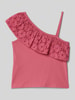 Mango Top mit Volant Fuchsia