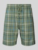 Schiesser Regular fit korte pyjamabroek met elastische band Olijfgroen