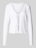 Only Regular Fit Cardigan aus reiner Baumwolle Modell 'CARLOTTA' Weiss