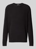 SELECTED HOMME Strickpullover mit gerippten Abschlüssen Black