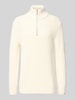 MCNEAL Strickpullover mit Troyer-Kragen Ecru