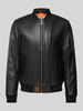 Original Bombers Jacke in Leder-Optik Black