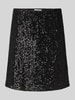 mbyM Minirok met pailletten, model 'Orice' Zwart