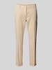 Cambio Slim fit broek met verkort model, model 'STELLA' Beige